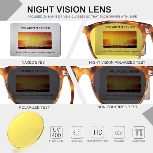 Image of HAOLOTA Polarized Sunglasses Men Women Designer Driving glasses Lightweight UV400 Protection