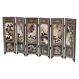 Art de la laque ancienne : témoignant d'un savoir-faire ancestral en laque, ce paravent miniature apporte une touche d'élégance à toute pièce. paravent d'art chinois, cloison autoportante