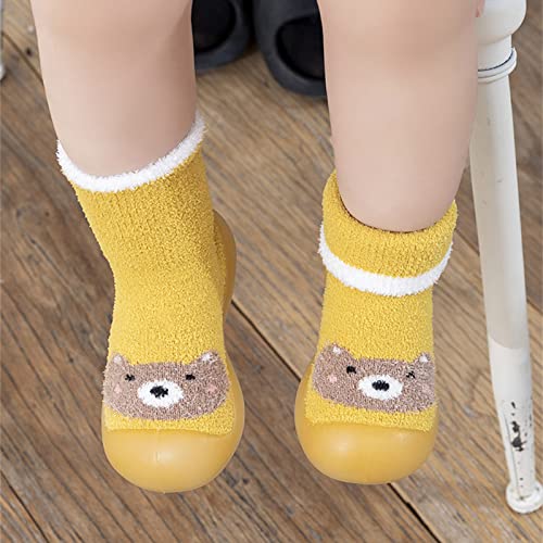 Baby Shoes,Toddler Kids Infant Boys Girls Shoes First Walkers Thickened Warm Cute Cartoon Socks Shoes Antislip Shoes3