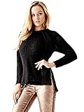 GUESS Metallic Knit Zip Sweater
