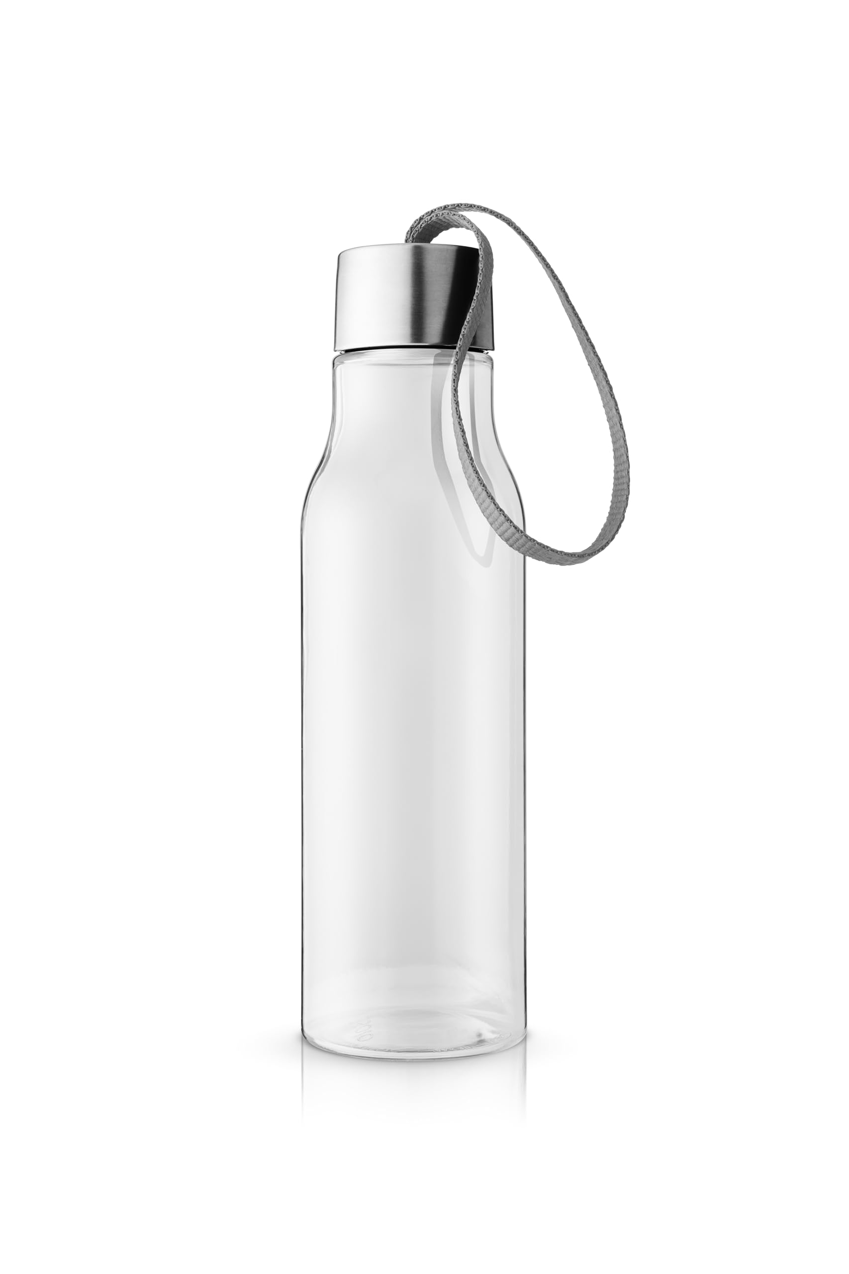 EVA SOLO – Re-Hydrate Water Bottle 0.5L | 100% Recycled PET Body | Leak-Proof Stainless Steel Lid | Lightweight with Carry Strap | Compact Design Fits Cup Holders | Clear