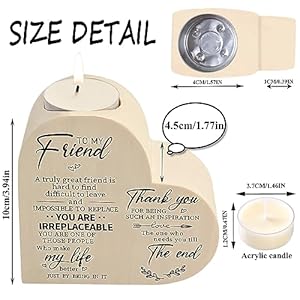 Woodencandleholderstomyfriendyouareirreplaceablethankyouforbeingmyunbiologicalsisterwomenfemalegirlfriendspersonalizedcustomfriendshipbirthdaygift Urban Country Home Decor Wooden candle holders to my friendyou are irreplaceable thank you for being my unbiological sisterwomen female girl friends personalized custom friendship birthday gift urban country home decor