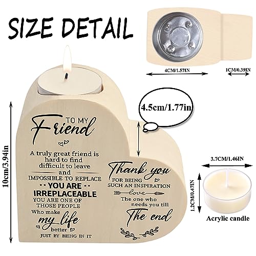 Woodencandleholderstomyfriendyouareirreplaceablethankyouforbeingmyunbiologicalsisterwomenfemalegirlfriendspersonalizedcustomfriendshipbirthdaygift Urban Country Home Decor Wooden candle holders to my friendyou are irreplaceable thank you for being my unbiological sisterwomen female girl friends personalized custom friendship birthday gift urban country home decor