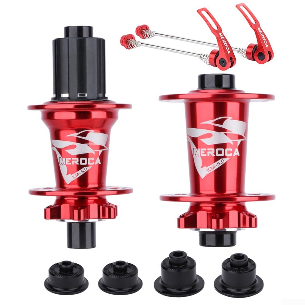 MEROCA Bike Hub 32 Holes 5 Bearing Thru Axle/Quick Release 8-11 Speed Hub