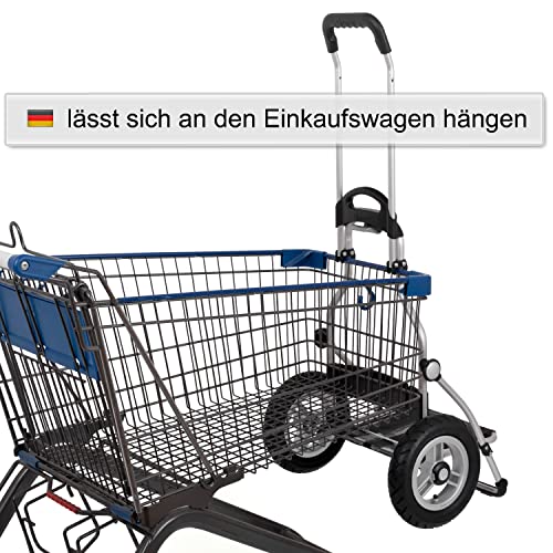 ANDERSEN Einkaufstrolley - Royal Shopper Basil Bloom gelb 50 L Freizeit, Handwagen, recycelt, wasserdicht, Aluminium, klappbar, luftbereiftes Kugellagerrad – Bild 7