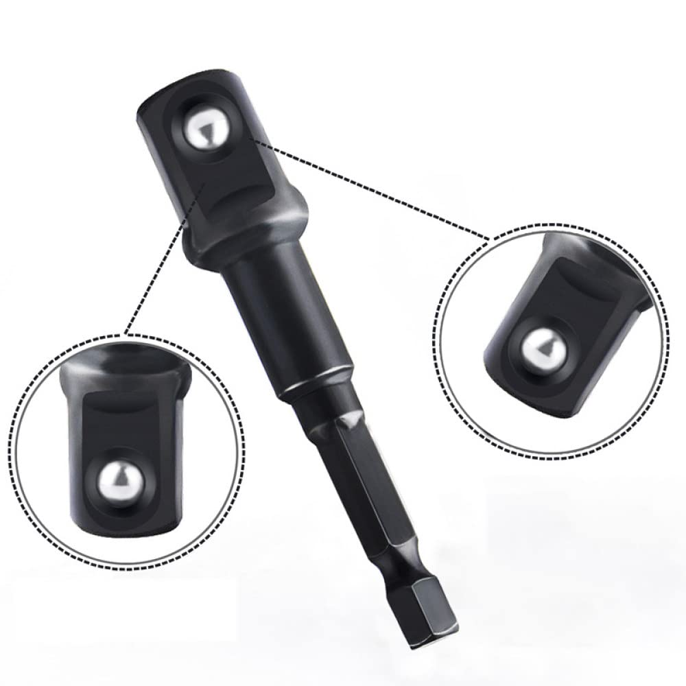 Adattatore per trapano a bussola 1/4'' Prolunga con codolo esagonale per avvitatore a percussione 1/2'' 3/8'' 1/2'' Set di adattatori per punte per trapano a testa quadrata Utensili manuali,C,8pcs