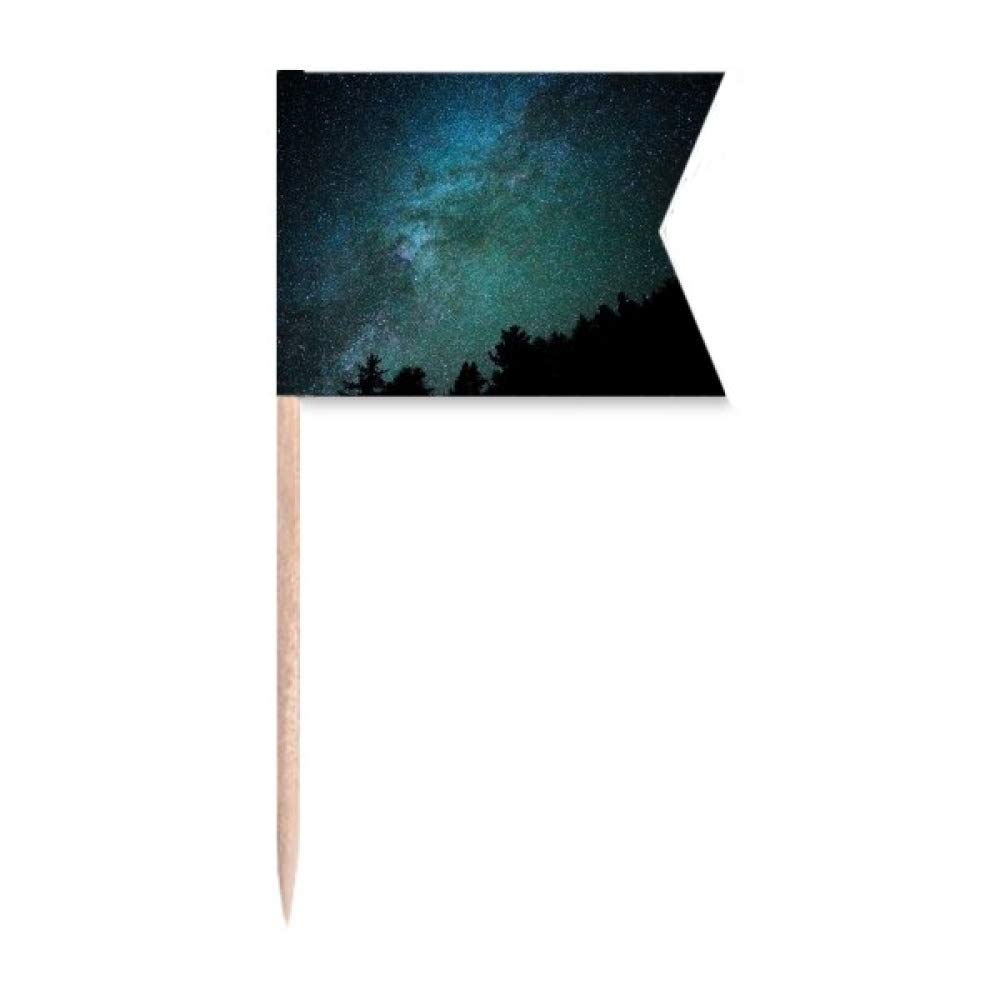 Cure-dents Drapeaux Galaxy pour Gâteau Alimentaire et Fromage de Fête Art Déco