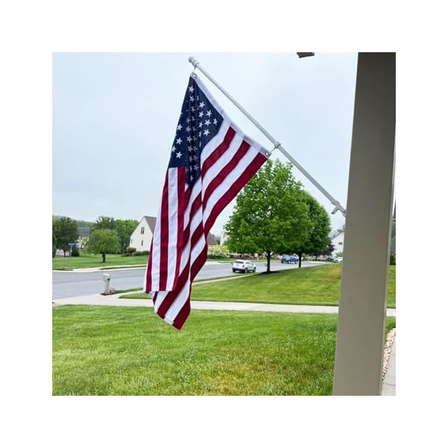 Homissor 100% Cotton Flag American Flags 3x5 Ft New Cotton USA Flag Heavy Duty Outdoor Fade Resistant Embroidered Stars