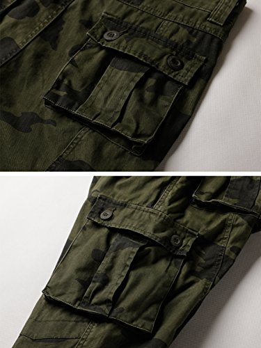 Akarmy Men's Casual Cargo Pants Military Army Camo Pants Combat Work Pants With 8 Pockets(No Belt) F Camo 32 #TOP3