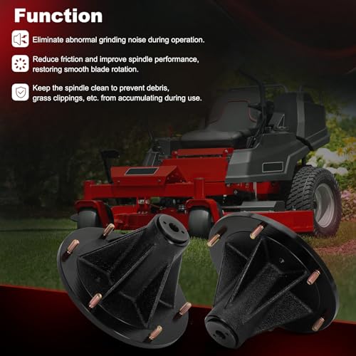 119-8560 Mowers Spindle Assembly, Compatible with Toro Grandstand 48", 52", 60"& Z Master G3 5000 6000 7000 Lawn Mower, for 74549, 74568TE, 119-8560 Spindle Improve Mower Efficiency, Replace 117-6158 by MARGAR - Image 4