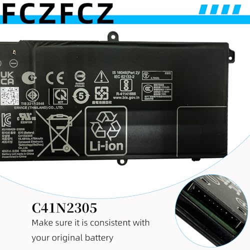 Image of C41N2305 Battery 75Wh 4845mAh 0B200-04490000 M349-08M9 15.48V 4-Cell