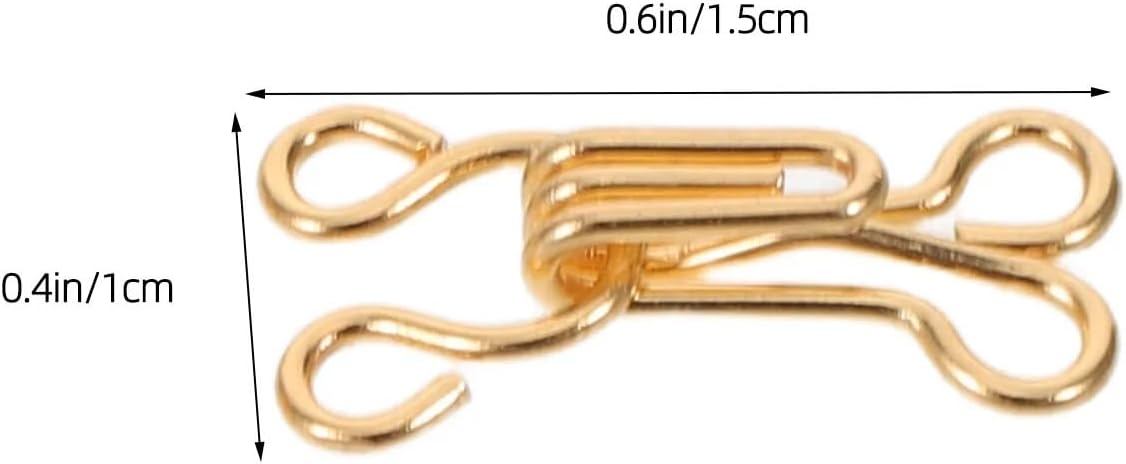 Sew On Hook and Eye 300 Pcs Clear Invisible Hook and Eye Fasteners 17Mm Sew On Snap Closures