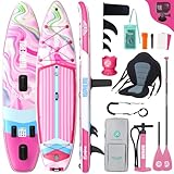 Niphean (Extra Grande) Tabla Paddle Surf Hinchable para 2+1 Personas/Familia, Paddle Surf con (Apto para Principiantes) Aleta Equilibrada, Funda Waterproof, Sup Board para Adultos, Regalo
