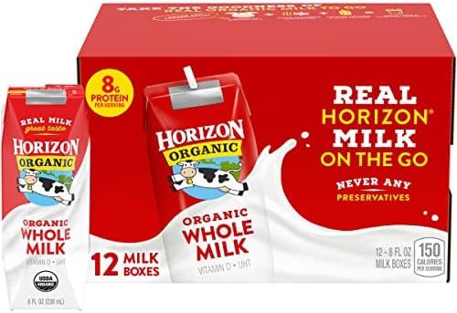 Horizon Organic Shelf-Stable Whole Milk Boxes, 8 oz., 12 Pack