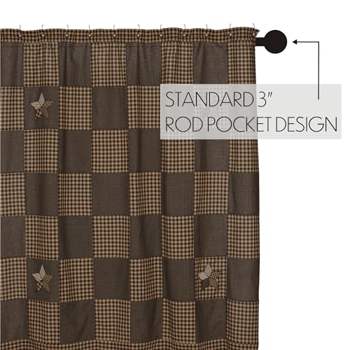 VHC-Brands-Farmhouse-Star-Cotton-72×72-Shower-Curtain-Black VHC Brands Farmhouse Star Cotton 72×72 Shower Curtain Black