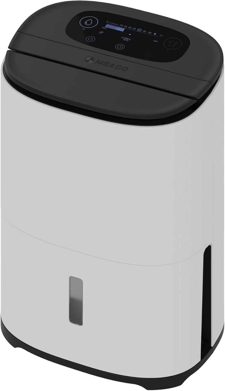 Front view of MeacoDry Arete Two 20L Dehumidifier