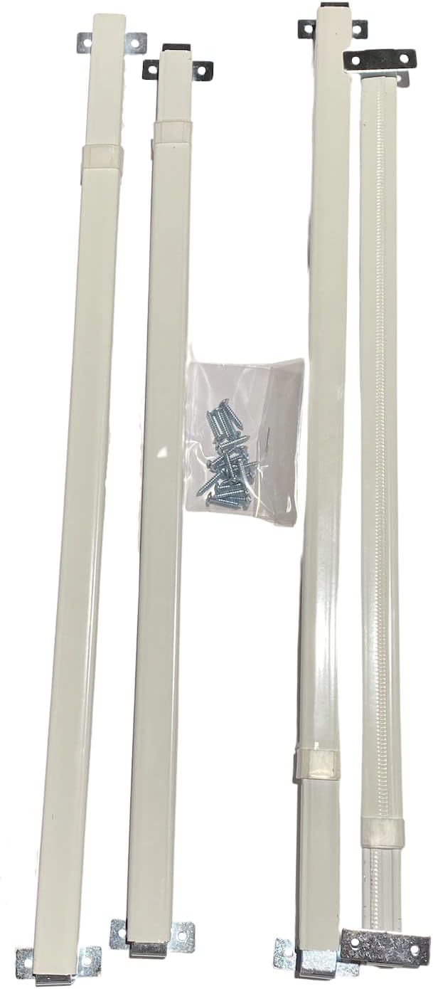 Amazing Drapery Hardware Sash Curtain Rods 18-28 inch, 4 rod Pack Curtain Rod | Metal Sash Rods for Sidelights for Front Door & French Door Curtain Rod