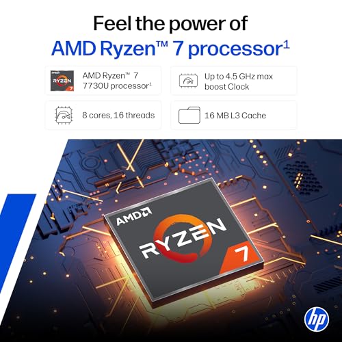 Image of HP 15, AMD Ryzen 7 7730U (16GB DDR4, 512GB SSD) FHD, Anti-Glare, Micro-Edge, 15.6'' /39.6cm, Win11, M365 Basic(1yr), Office Home24, Silver,1.59kg, FC0761AU, FHD Camera w /privacy shutter, Backlit Laptop