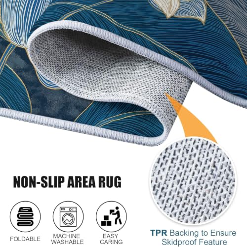 Tapis art bleu de haute qualité résistante à la tache 160x230cm - 6