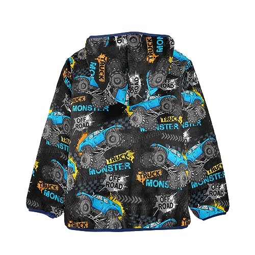 Image of Aflyko Boys Fleece Coat Blue Zip-Up Hoodie Girls Outerwear Kids Hooded Jacket