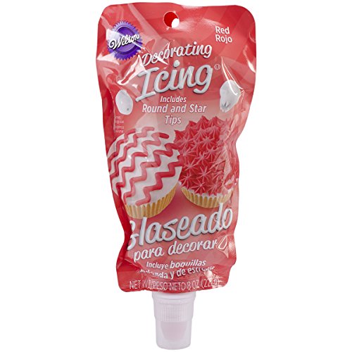 Wilton Icing Pouch with Tips, 8-Ounce, Red