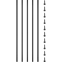 Vista 13 de VEVOR Balaustres de cubierta, husillos de cubierta de metal de 32 x 0.75 pulgadas, paquete de 101 balaustres de escalera con tornillos, barandilla