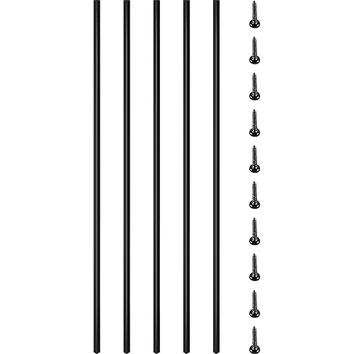 Miniatura 13 de VEVOR Balaustres de cubierta, husillos de cubierta de metal de 32 x 0.75 pulgadas, paquete de 101 balaustres de escalera con tornillos, barandilla
