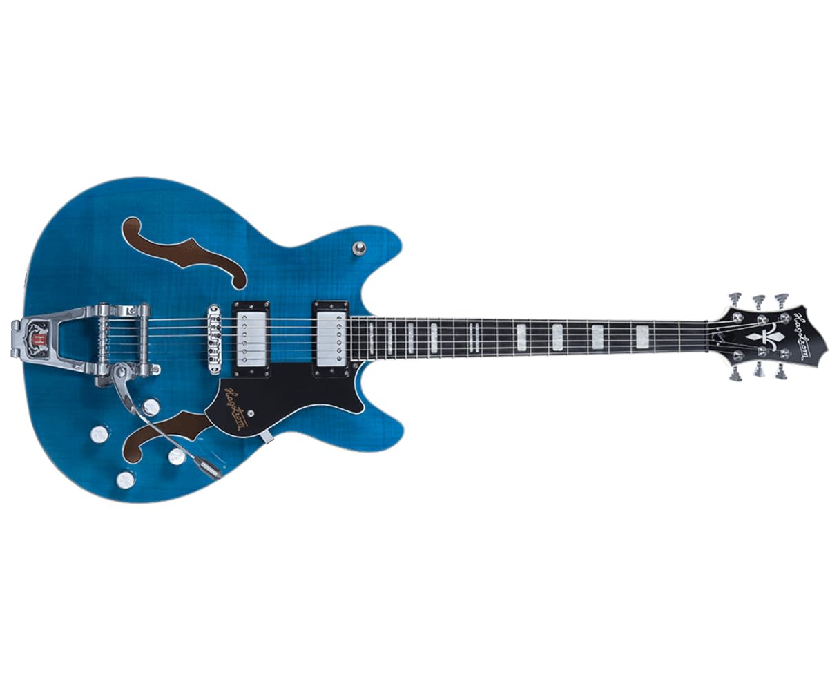 Amazon | Hagstrom 6弦セミホローボディ エレキギター 右 曇りの海