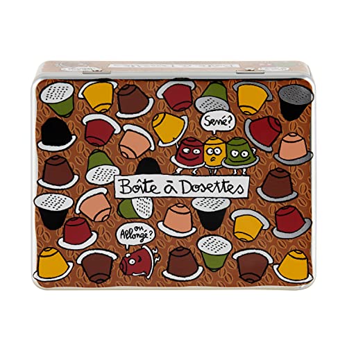 DLP, Boite à dosettes de café (compartimentée) en métal - C'est la Fête