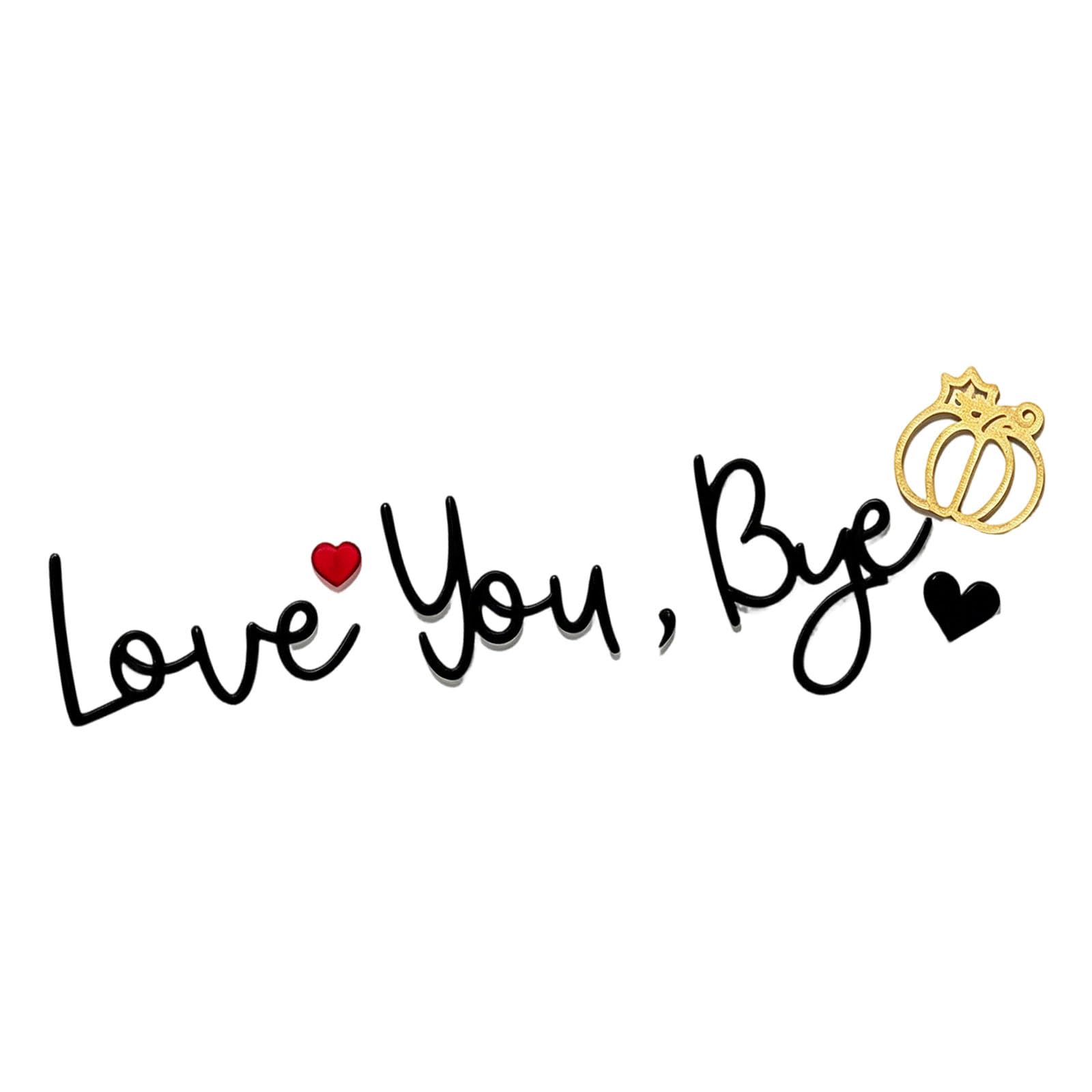 Love You Bye Acrylic Sign Retro Love You Bye Signs Wall Decors for Home Hallway Entryway Door Wall Art Housewarming Gift Farmhouse Art Decors