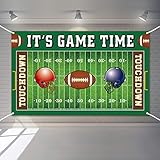 Football Field Backdrop Banner Decorations Large Football Background for Sport Themed Birthday Party Wall Door Sign Decor