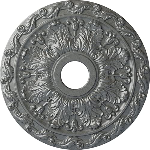 Ekena Millwork CM19SPPLS Spring Leaf Ceiling Medallion, Platinum