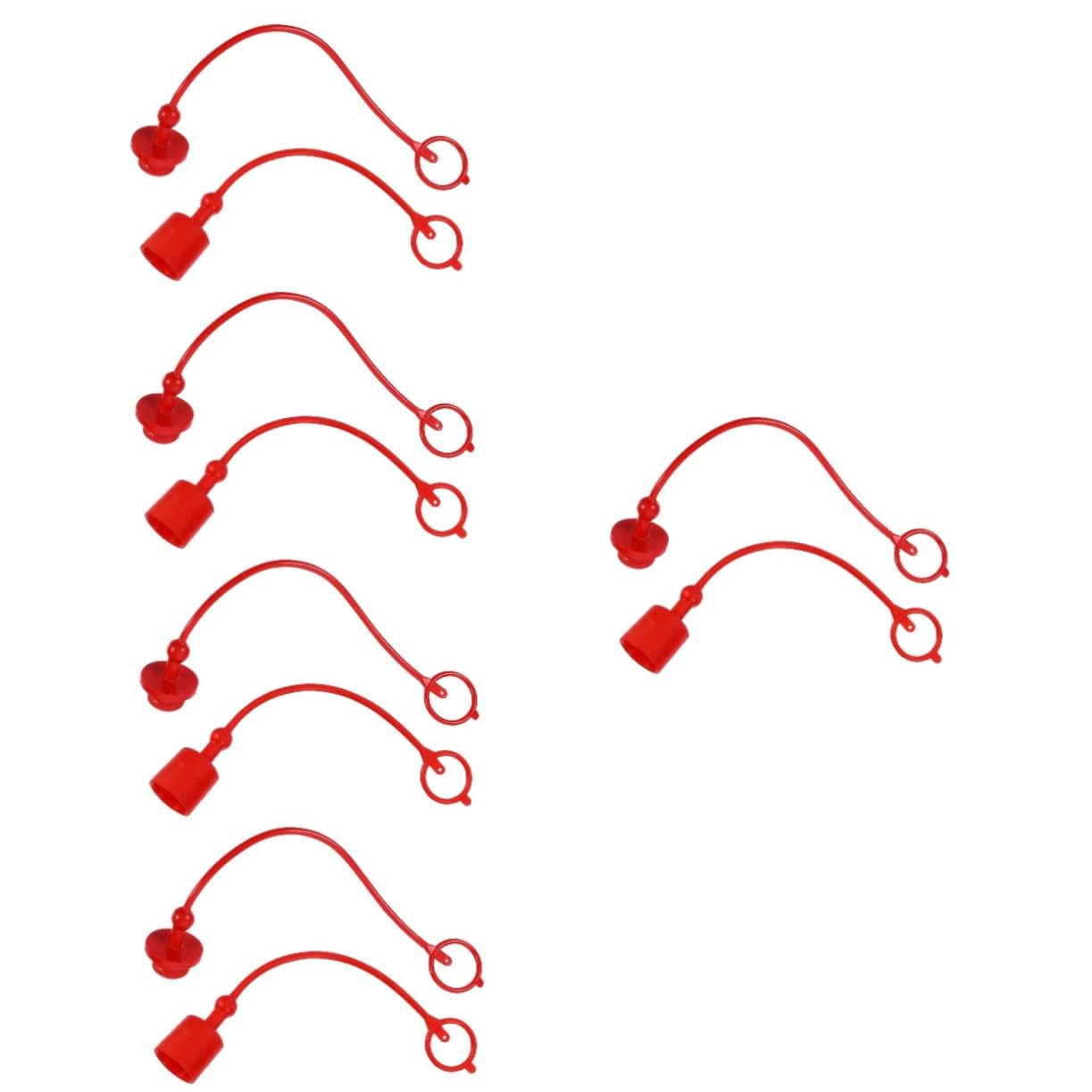 Couvercles de raccord hydraulique rouge Anneome avec embouts de protection antipoussière