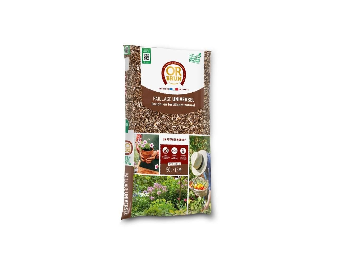 Paillage universel - OR BRUN - OBRPFUNI50N - 50 L