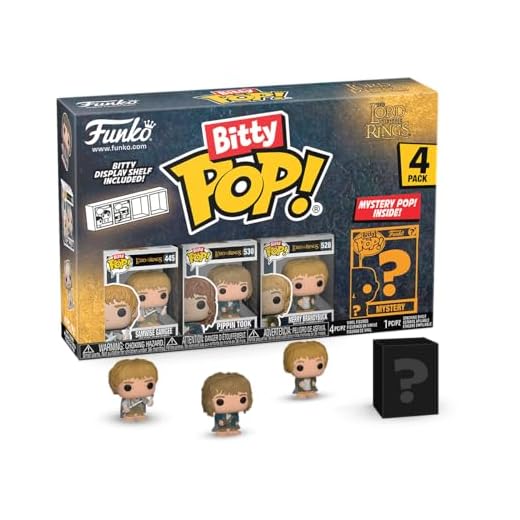 Funko Bitty Pop! Lord of The Rings - Samwise 4PK​ Y una Minifigura Misteriosa Sorpresa - 0.9 Inch (2.2 Cm) - el Señor de los Anillos Coleccionable- Repisa Apilable Incluida - Idea de Regalo
