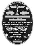 Boeing B-17 Flying Fortress Data Plate on Aluminum Stock