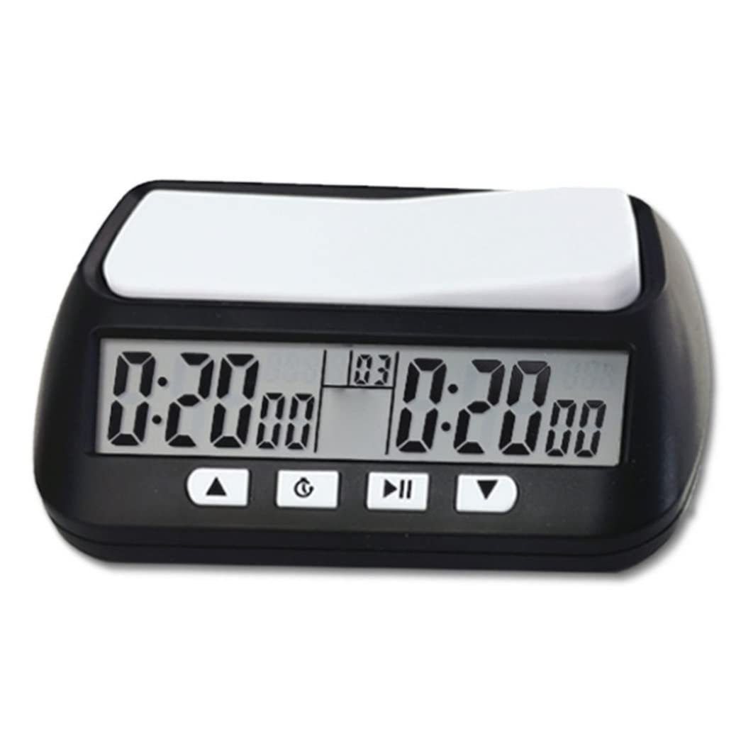 Reloj de ajedrez Cuenta atrás Digital Funciona con Pilas Función de Memoria multimodo Temporizador Almohadilla a Prueba de Golpes Relojes electrónicos para ajedrez Weiqi Chino, sin batería