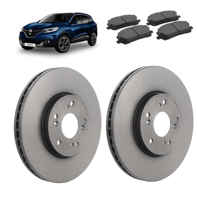Kit dischi 296mm e pastiglie freno anteriori compatibile con Renault Kadjar 2015+