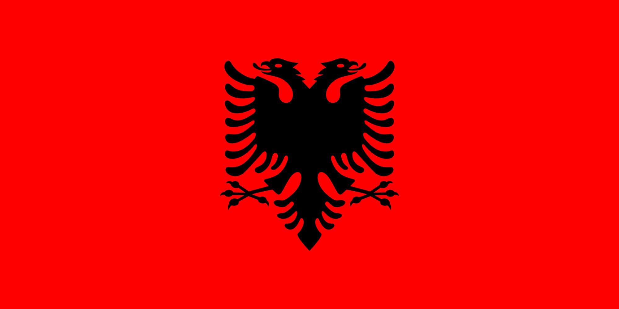 Drapeau paysage Albanie 2-1 grand format pour décoration extérieure et célébrations
