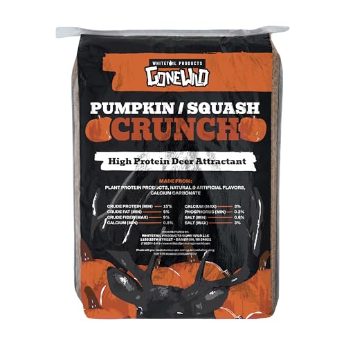 Whitetail Product Gone Wild, Pumpkin/Squash Crunch Deer Attractant, 40 LB., Premium Deer Attractant, High-Protein, Natural Flavors, G6782