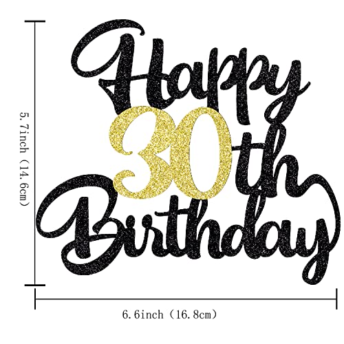 Image of 30th Birthday Cake Topper: Happy Birthday Decoration for Parties & Gifts (30)