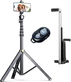 Coverzone NP688 210 cm Tripod ve Monopod Özellikli Kullanımı Kolay ve Pratik iç ve Dış Mekan Fotoğraf ve Video Çekimleri için Tripod (NP688 tripod+(telefon+tablet tutucu)+kumanda)