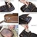 CASE ELEGANCE Klaro Travel Leather Cigar Case, 5 Cigar Storage, 2 Accessory Pockets, Humidification Pocket, Internal Hard-Shell Protection - Brown