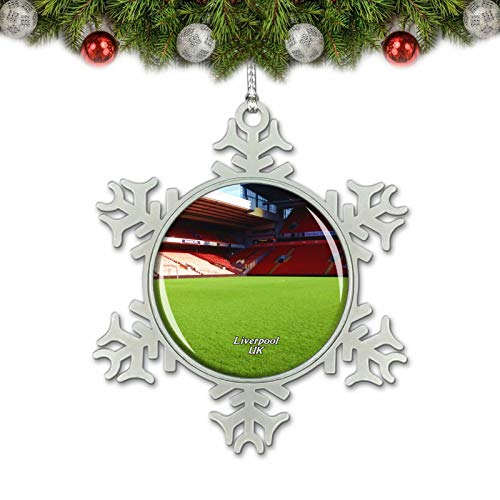 UK England Anfield Stadium Liverpool Christmas Ornament Tree Decoration Crystal Metal Souvenir Gift