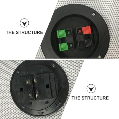 Conector de altavoz negro de plástico pack de 4 para cajas de subwoofer 6
