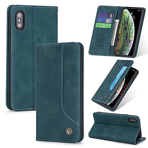 Capa tipo Carteira MOONCASE para iPhone XS Max, Capa Protetora Flip Magnético de Couro PU com Titula