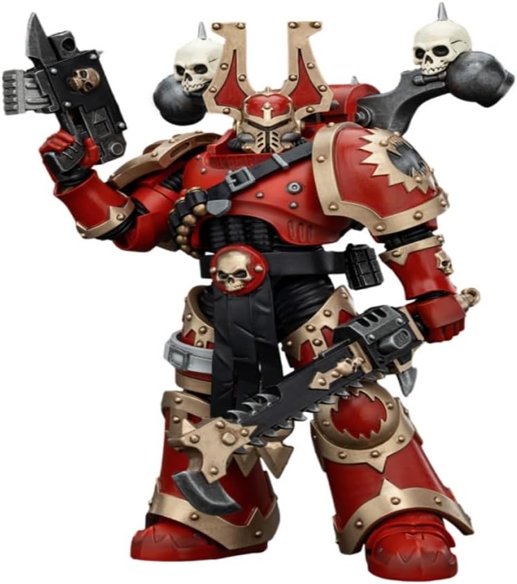 JOYTOY Warhammer 40K 1/18 Action Figure World Eaters Khorne Berzerker 2 Collection Model Birthday JT00584