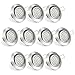 Produktbild Uchrolls 10er Set Flach LED Einbaustrahler Schwenkbar, 4W 450LM, Warmweiß, Nur 22mm Einbautiefe Drehbar, Matte Nickel LED Einbauspot, LED Deckenstrahler, Deckeneinbaustrahler, Deckenspot