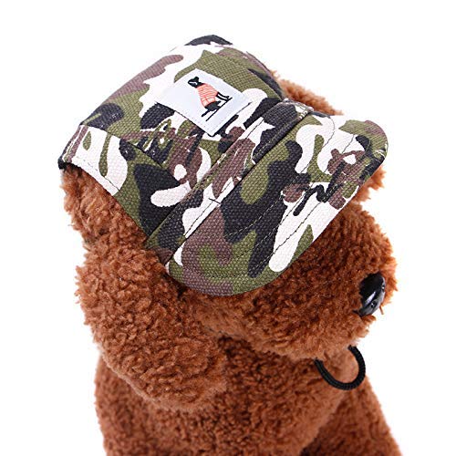 Gogobuddy Dog Hats, 8 Packs Multi-Color Pet Baseball Cap Puppy Sport Hat Outdoor Sunbonnet Cap With Ear Holes And Adjustable Neck Strap For Small Medium Large Dogs And Cats (Small) #TOP5