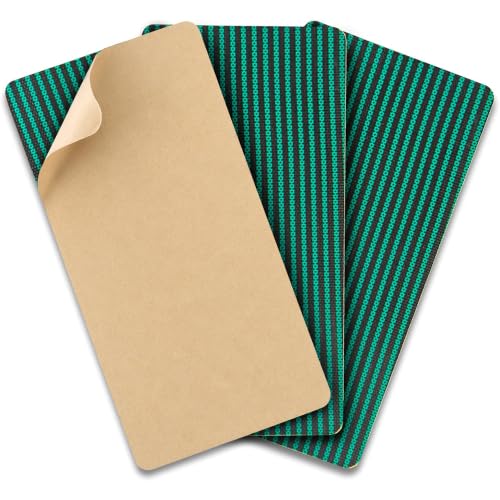 Pool Cover Patch Repair Kit 3 Pack 4 x 8 Inch Green Self-Adhesive Woven Vinyl Mesh Swimming Pool Cover Patches Peel-and-Stick Application